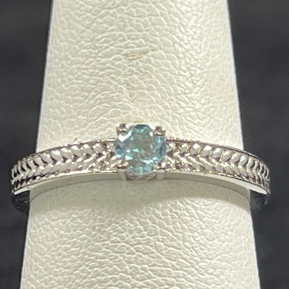 Blue Topaz Sterling Silver Ring